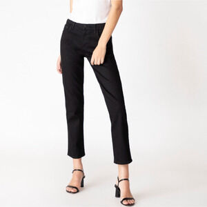 J BRAND Adele Mid Rise Straight Leg Jean Black Vesper Noir Sz 29 NWT $198 {AA15}